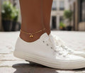 Tobillera bolas de acero inoxidable oro 18K PVD Waterproof